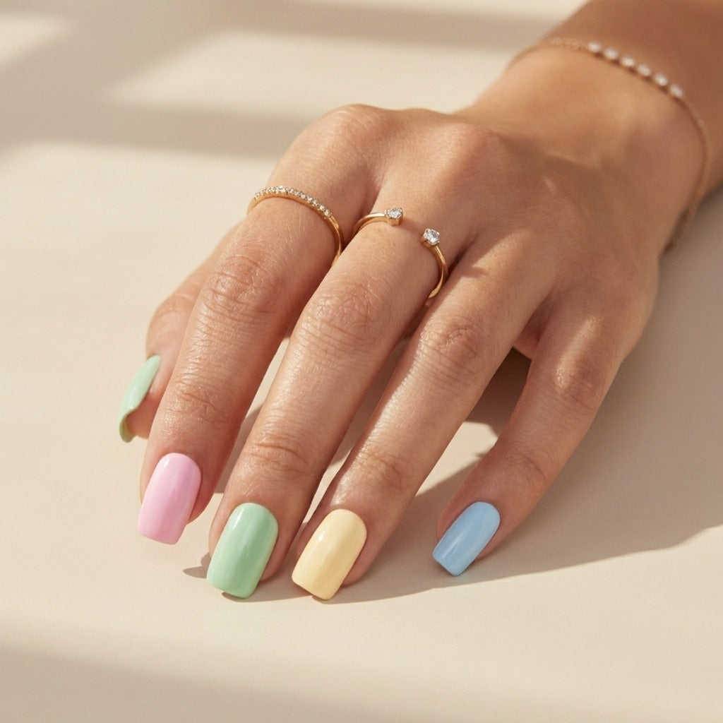 Pistachio Cream press-on nails